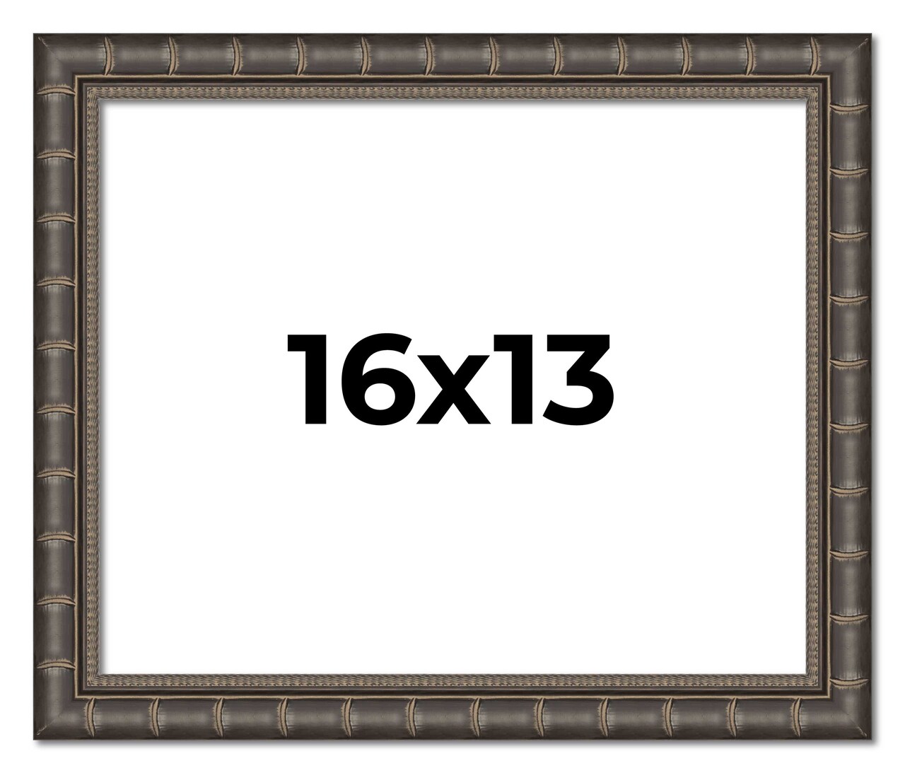 16x13 Modern Bamboo Picture Frame with UV-Resistant Acrylic & Acid Free Backing, Available in 5 Finishes - Gold, Silver, Brown, Black, and Natural